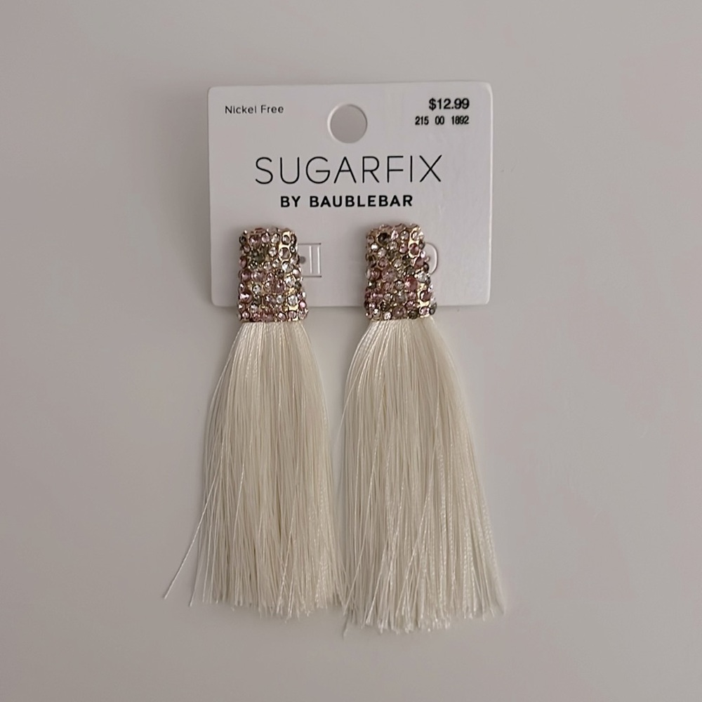 NWT Sugarfix Jeweled Tassel Earrings